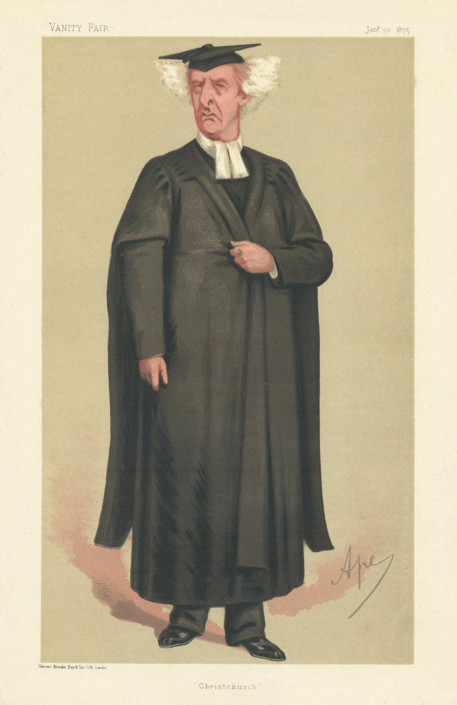 VANITY FAIR SPY CARTOON Henry Liddell 'Christchurch' Oxford 1875 old print